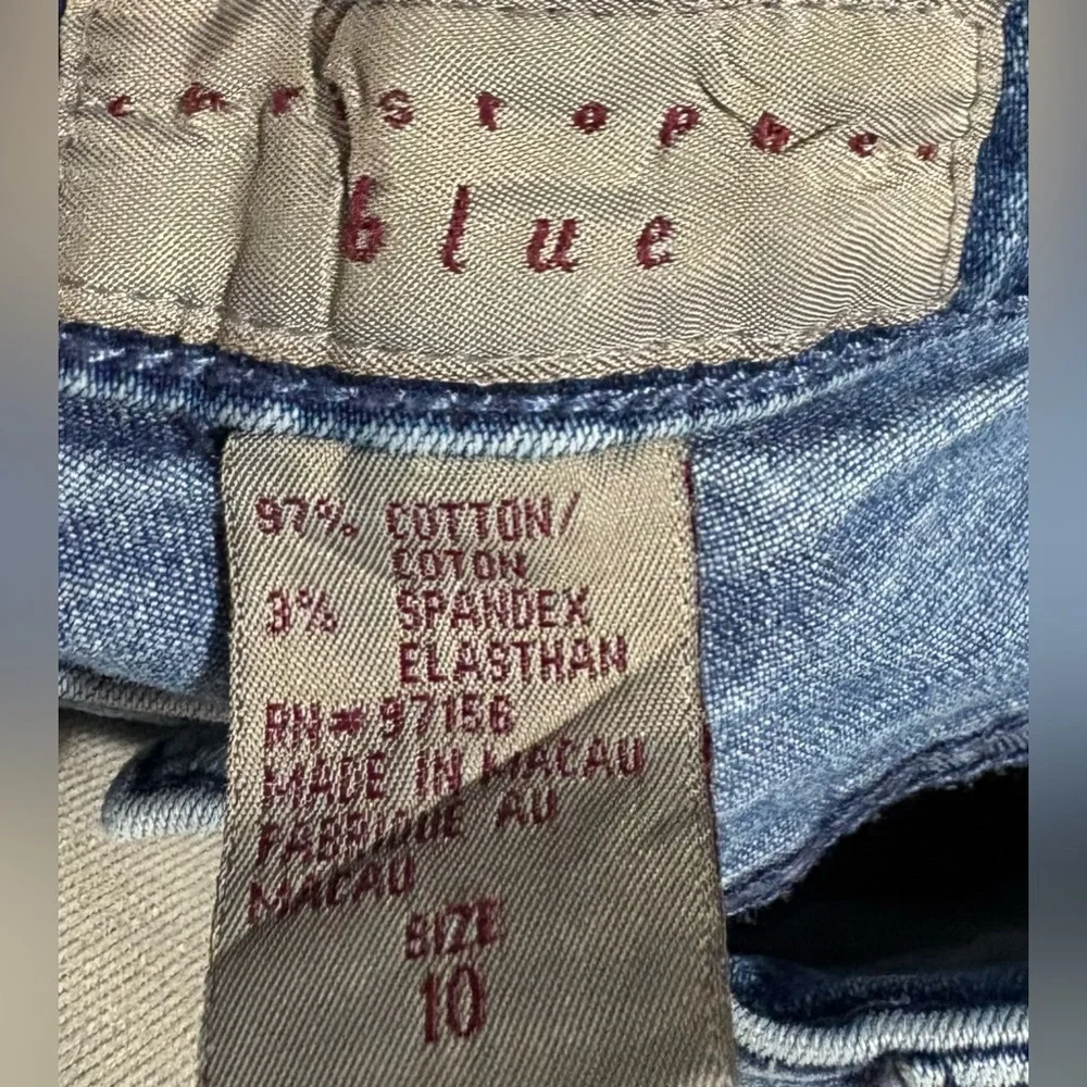 Christopher Blue Flare Jeans in Classic Denim - Picture 4 of 4